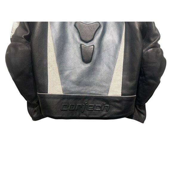 Cortech Impulse Motorcycle Jacket Men 2XL Leather Black Metallic Reflective Pads - Picture 7 of 16